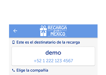 Recargas Gratis desde México. Recargas a México.