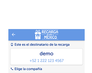 Recargas GRATIS desde México. Recargas a México.